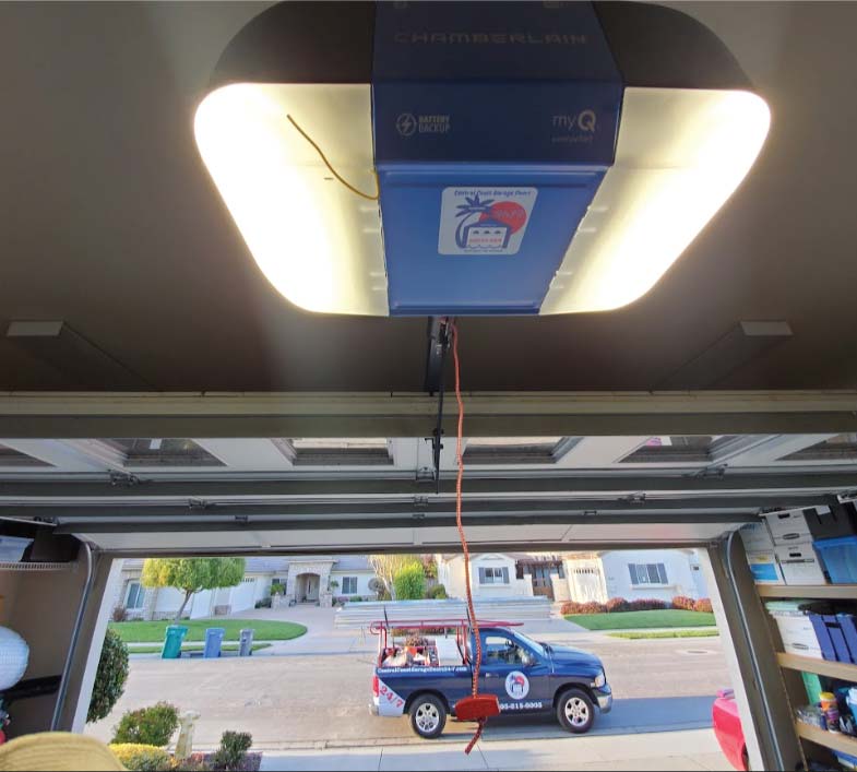 garage door opener with central coast garage label 