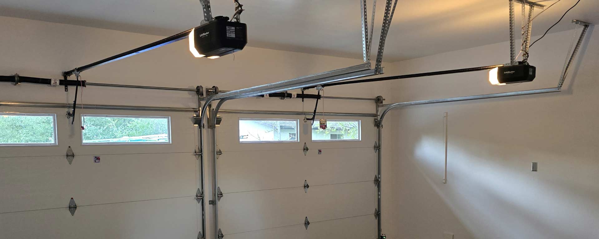 double garage door with openers